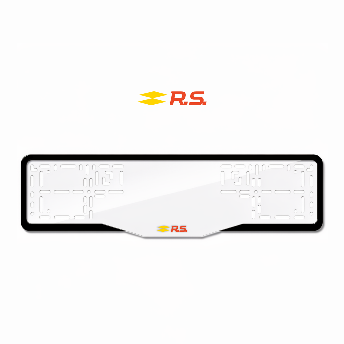 Cadres de plaque d'immatriculation Renault R.S. - Rouge - GLASS