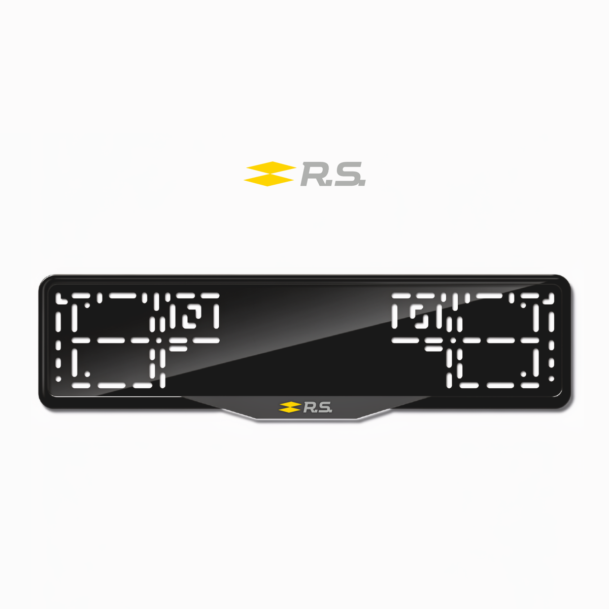Cadres de plaque d'immatriculation Renault R.S. - Gris - SATIN