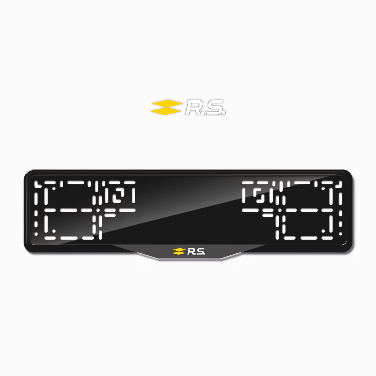 Cadres de plaque d'immatriculation Renault R.S. - Blanc - SATIN