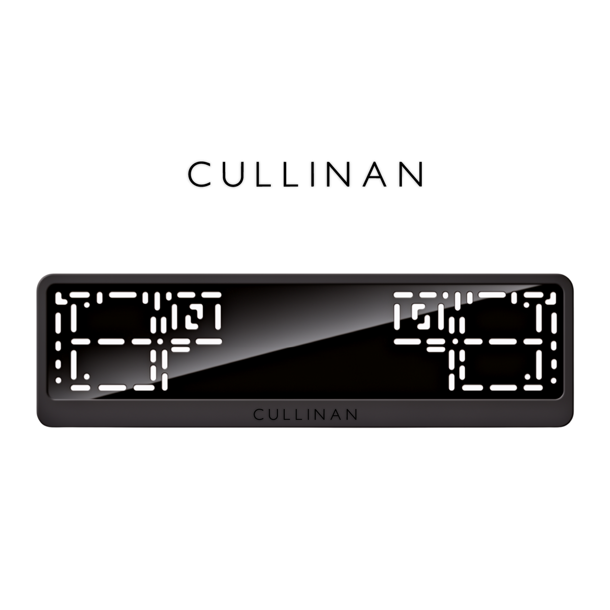 Cadres de plaque d'immatriculation Cullinan - Noir - CLASSIC