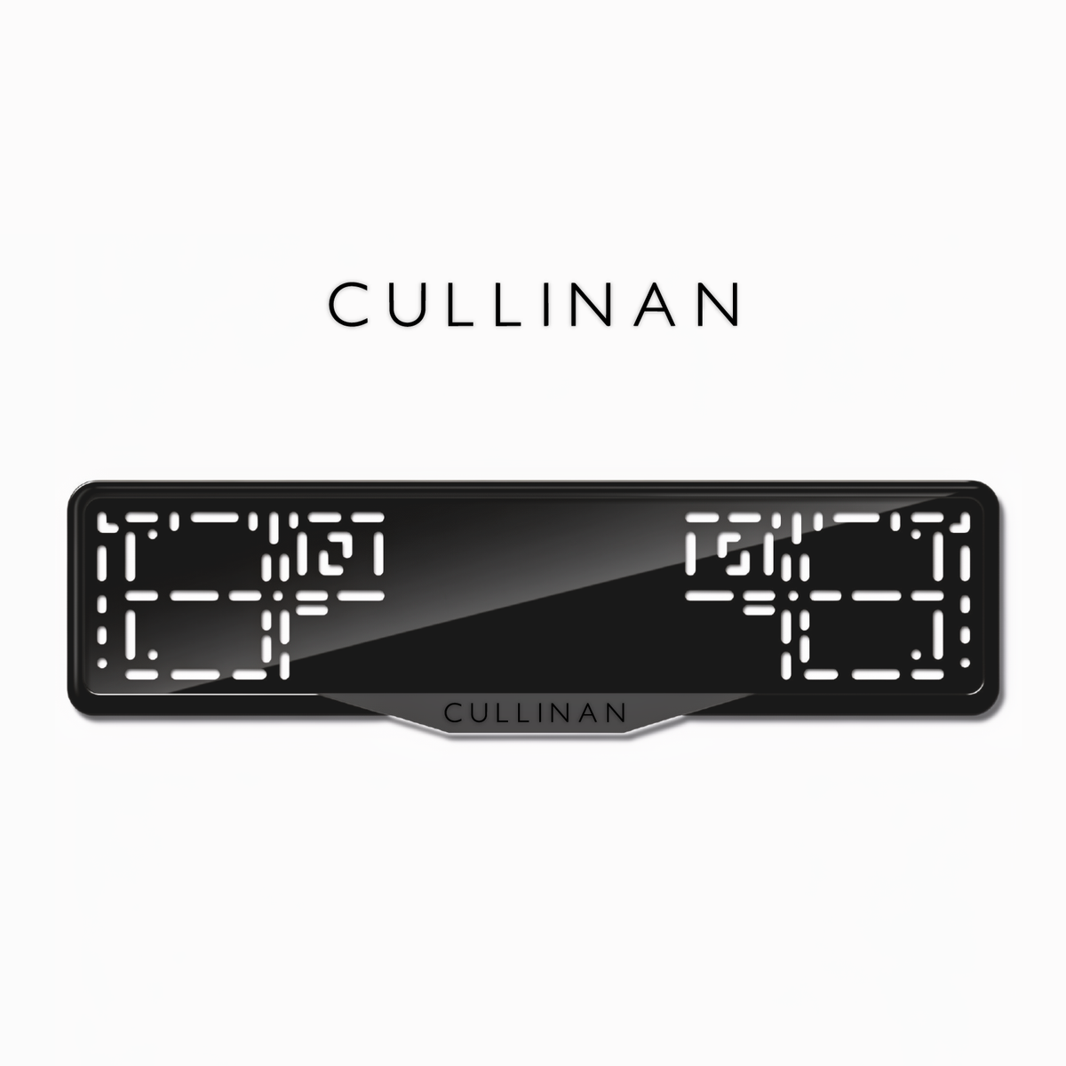 Cadres de plaque d'immatriculation Cullinan - Noir - SATIN