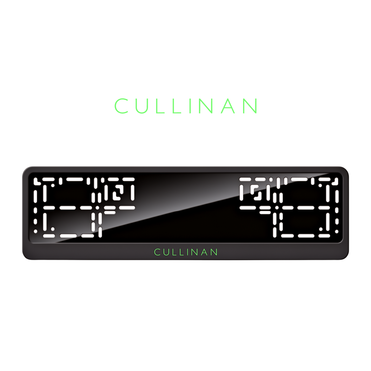 Cadres de plaque d'immatriculation Cullinan - Vert néon - CLASSIC