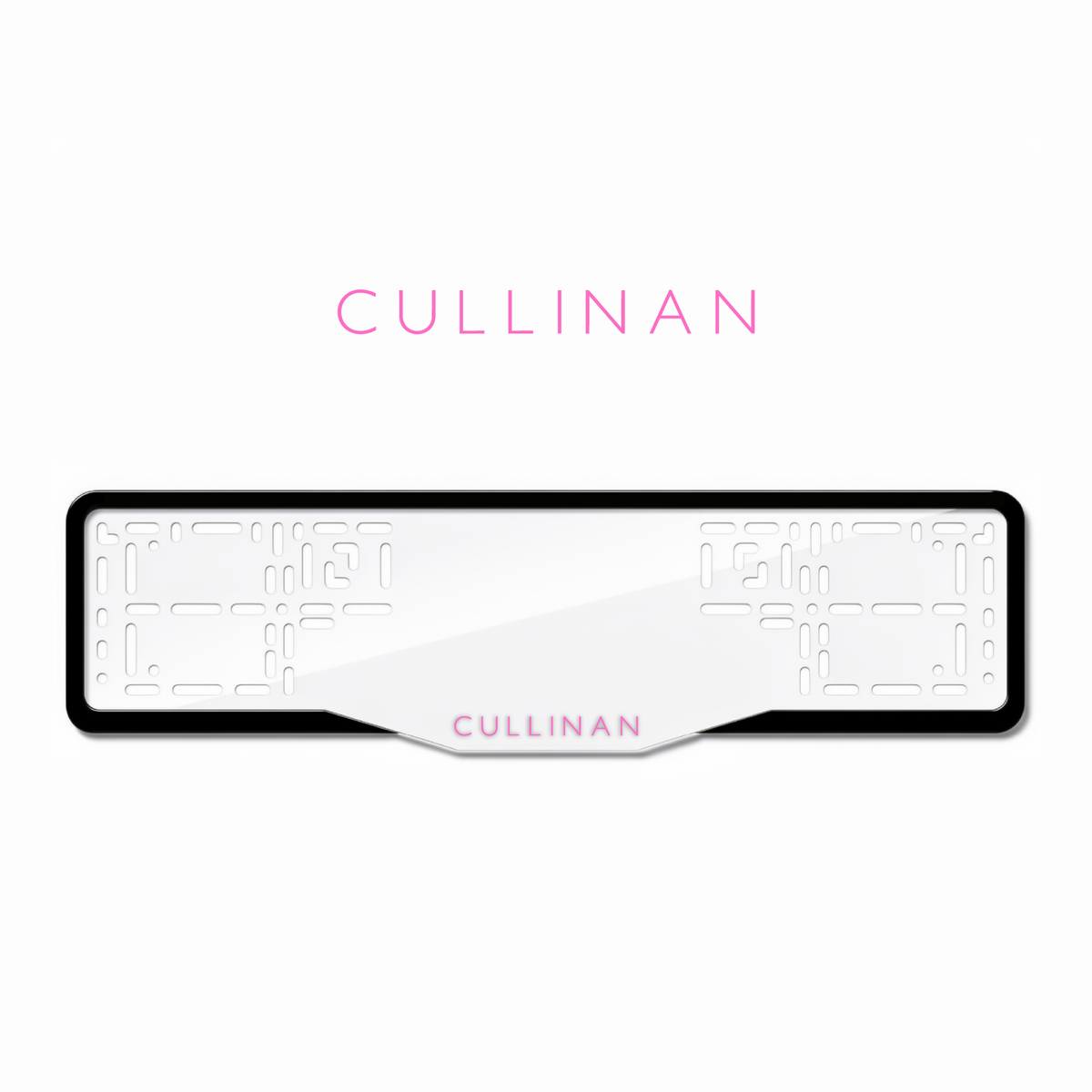 Cadres de plaque d'immatriculation Cullinan - Rose - GLASS