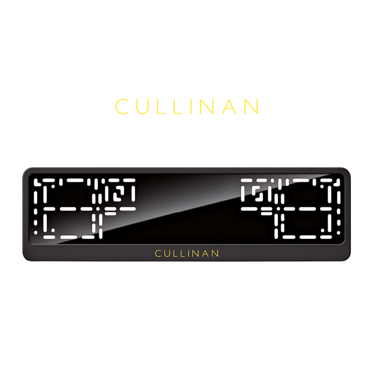 Cadres de plaque d'immatriculation Cullinan - Jaune - CLASSIC