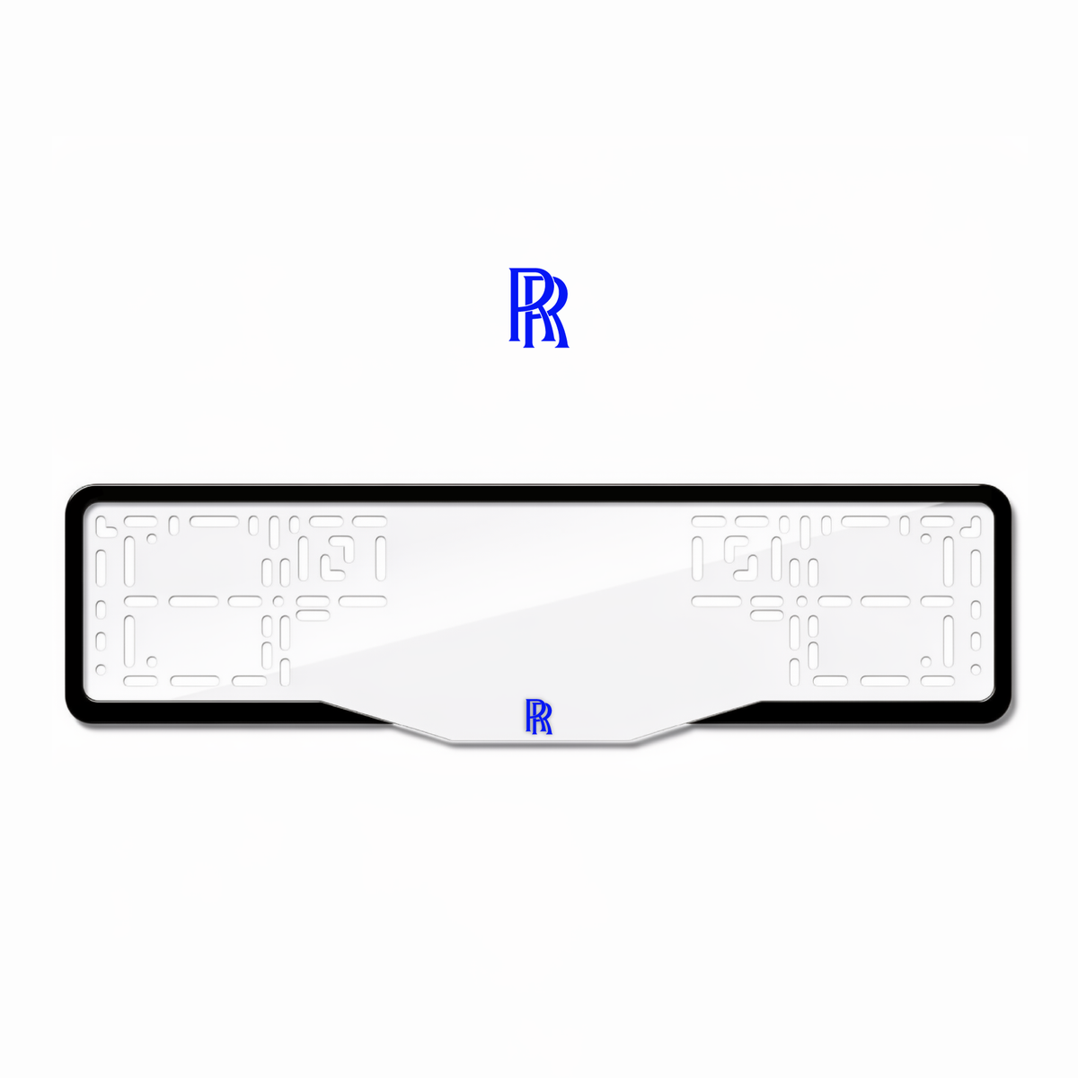 Cadres de plaque d'immatriculation Rolls-Royce - Bleu - GLASS
