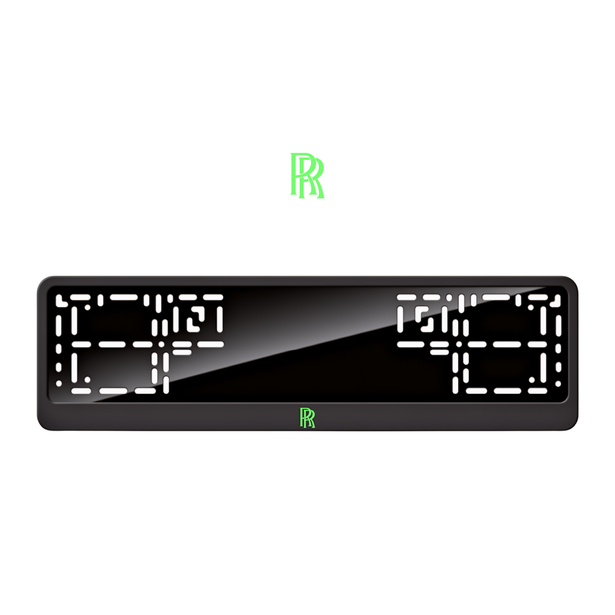 Cadres de plaque d'immatriculation Rolls-Royce - Vert néon - CLASSIC