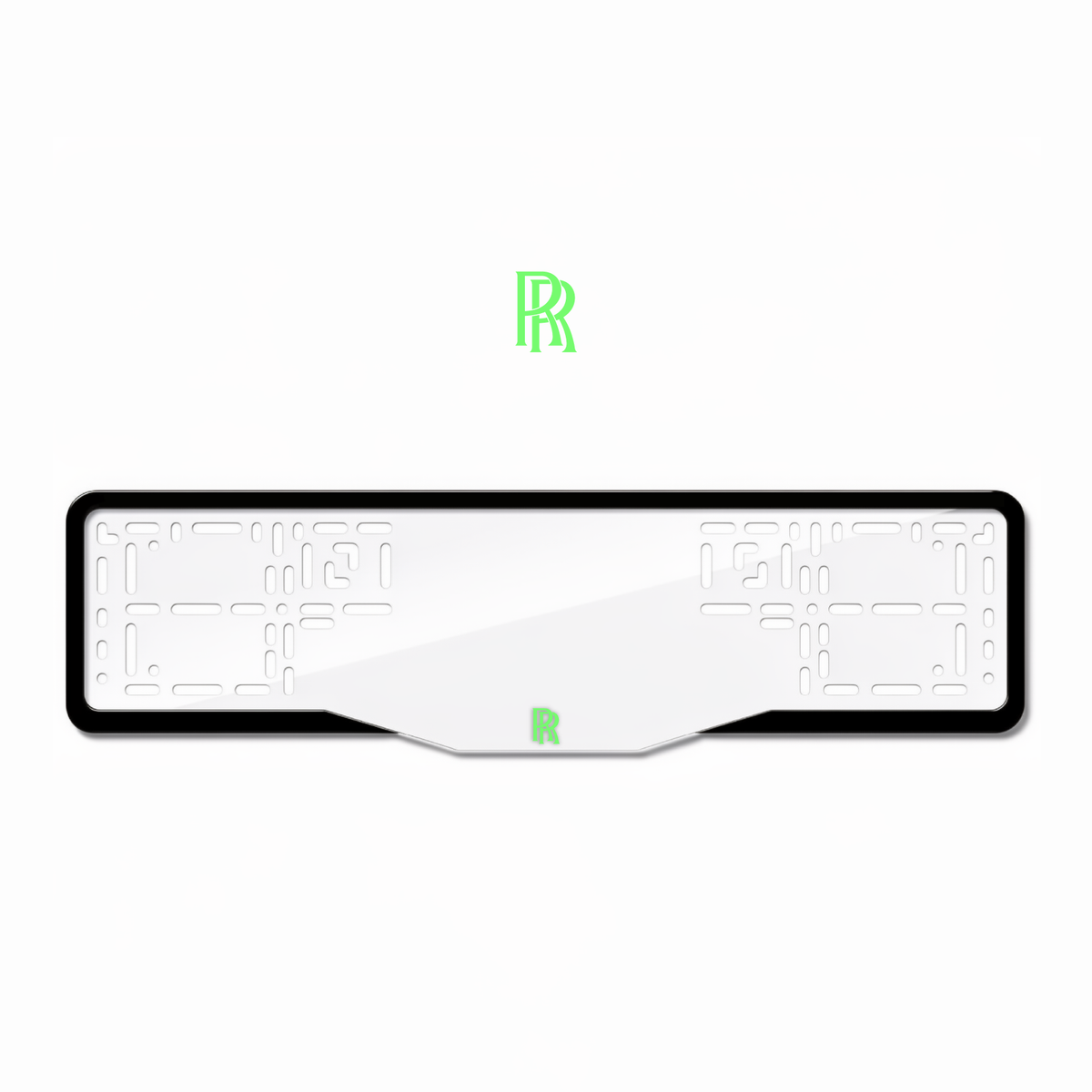 Cadres de plaque d'immatriculation Rolls-Royce - Vert néon - GLASS