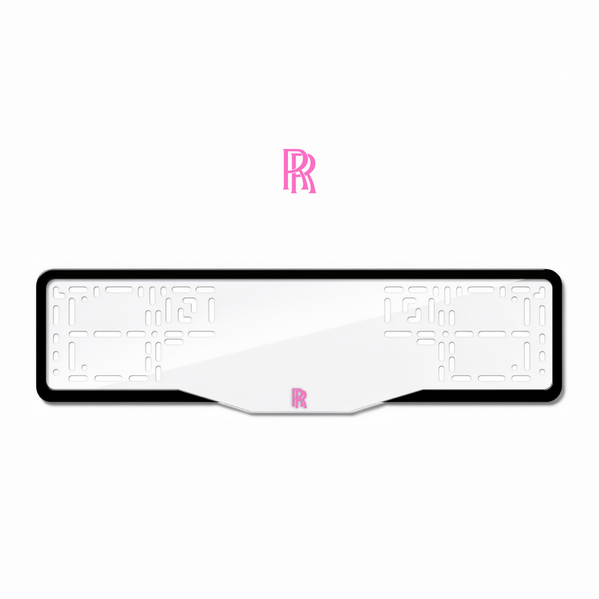 Cadres de plaque d'immatriculation Rolls-Royce - Rose - GLASS