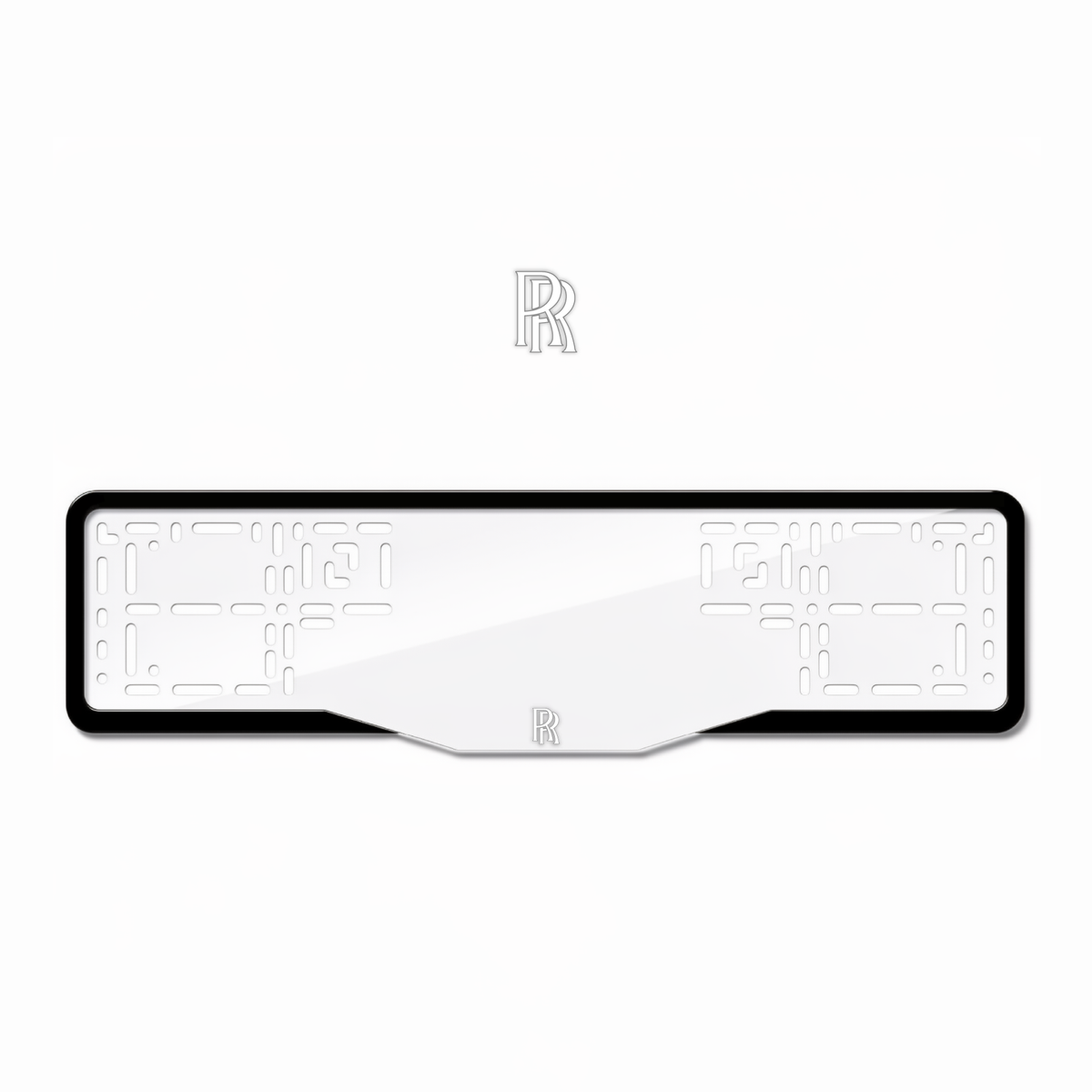 Cadres de plaque d'immatriculation Rolls-Royce - Blanc - GLASS