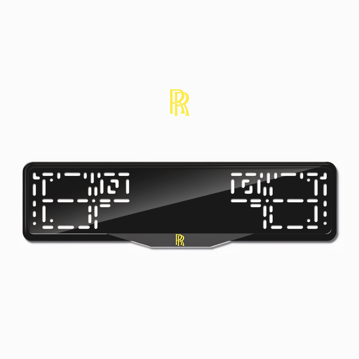 Cadres de plaque d'immatriculation Rolls-Royce - Jaune - SATIN