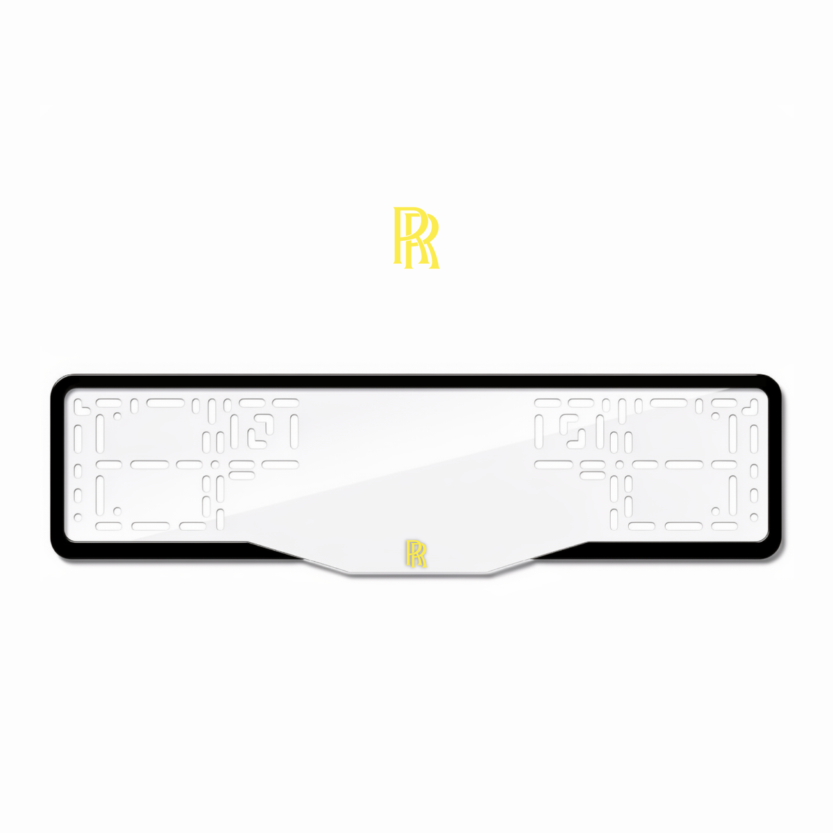 Cadres de plaque d'immatriculation Rolls-Royce - Jaune - GLASS