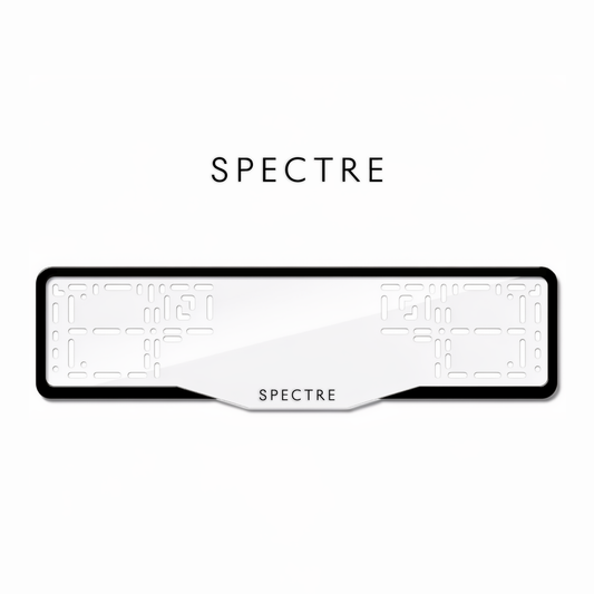Cadres de plaque d'immatriculation Spectre - Noir - GLASS