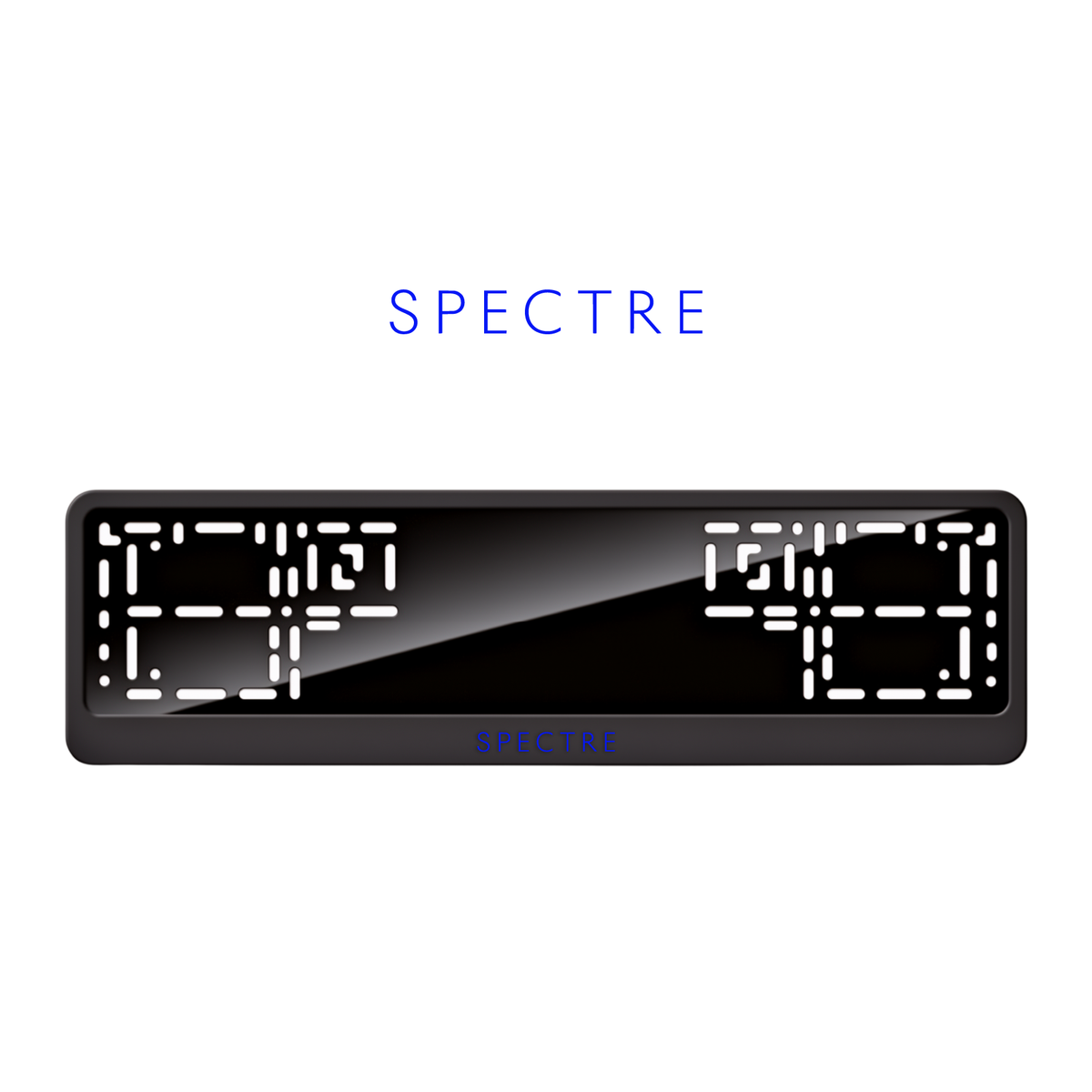 Cadres de plaque d'immatriculation Spectre - Bleu - CLASSIC
