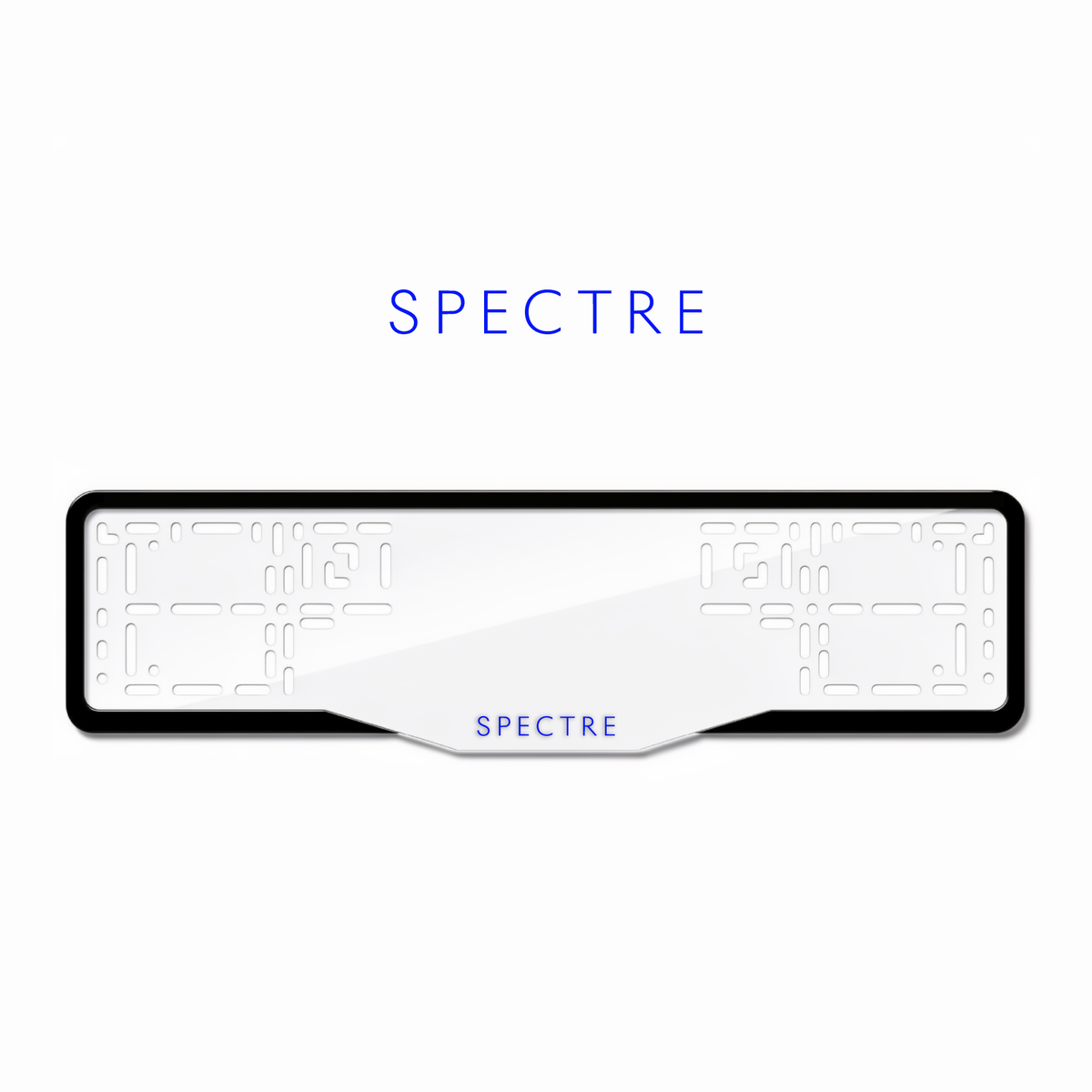 Cadres de plaque d'immatriculation Spectre - Bleu - GLASS