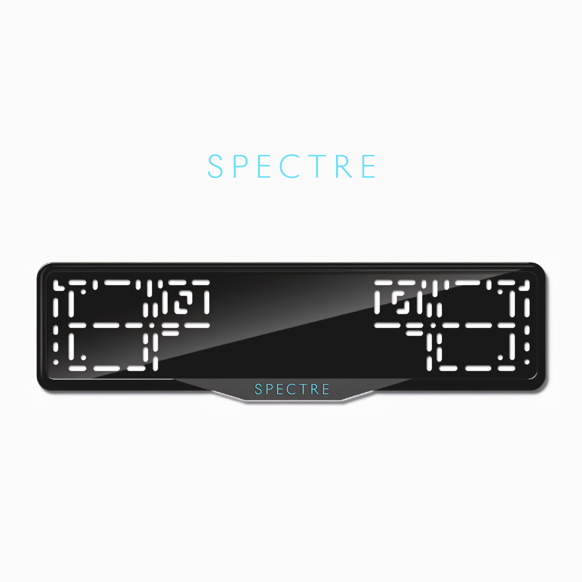 Cadres de plaque d'immatriculation Spectre - Bleu Tiffany - SATIN