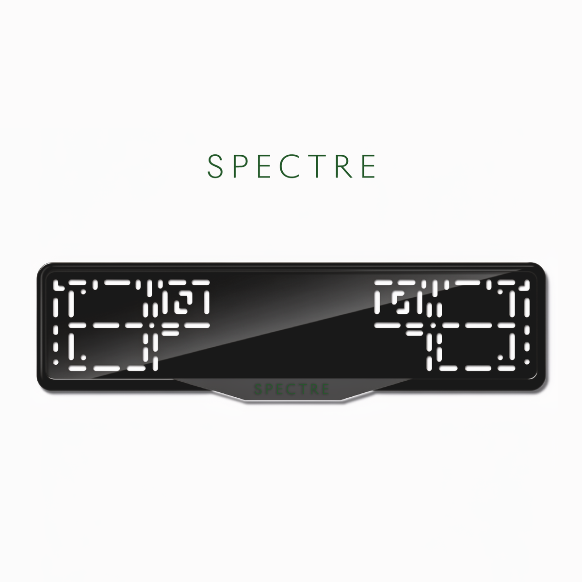 Cadres de plaque d'immatriculation Spectre - Vert - SATIN