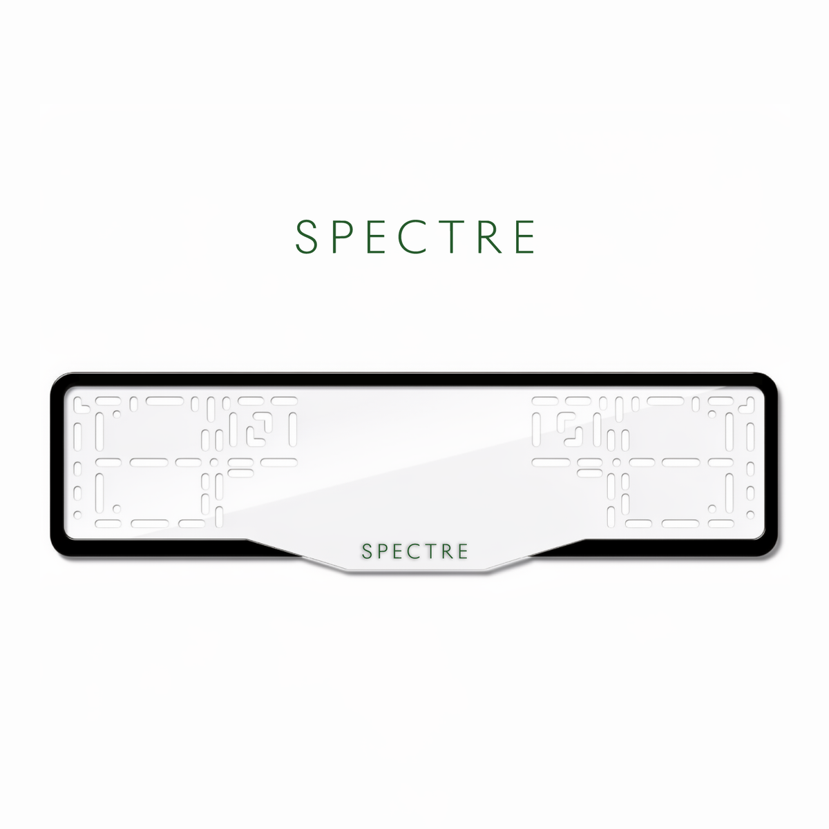 Cadres de plaque d'immatriculation Spectre - Vert - GLASS