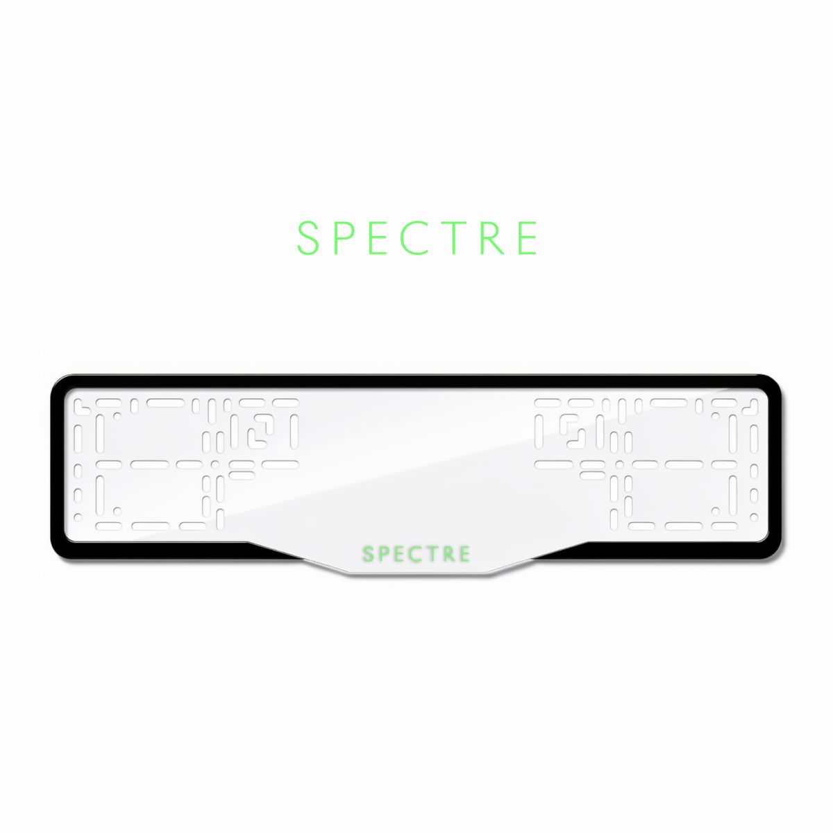 Cadres de plaque d'immatriculation Spectre - Vert néon - GLASS