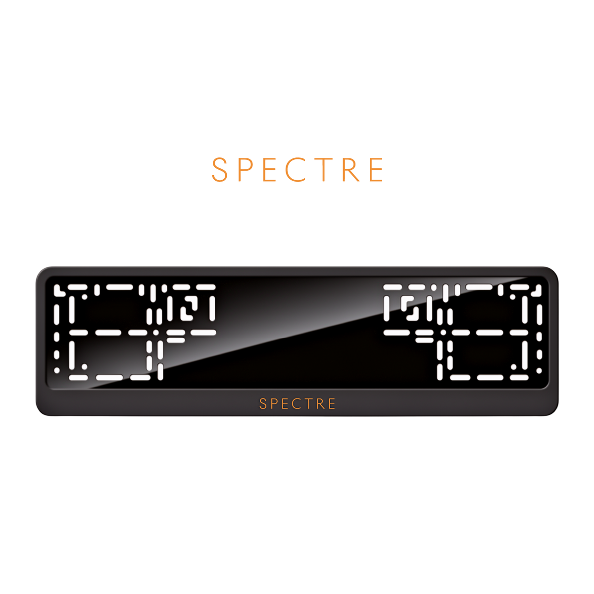 Cadres de plaque d'immatriculation Spectre - Orange Hermès - CLASSIC