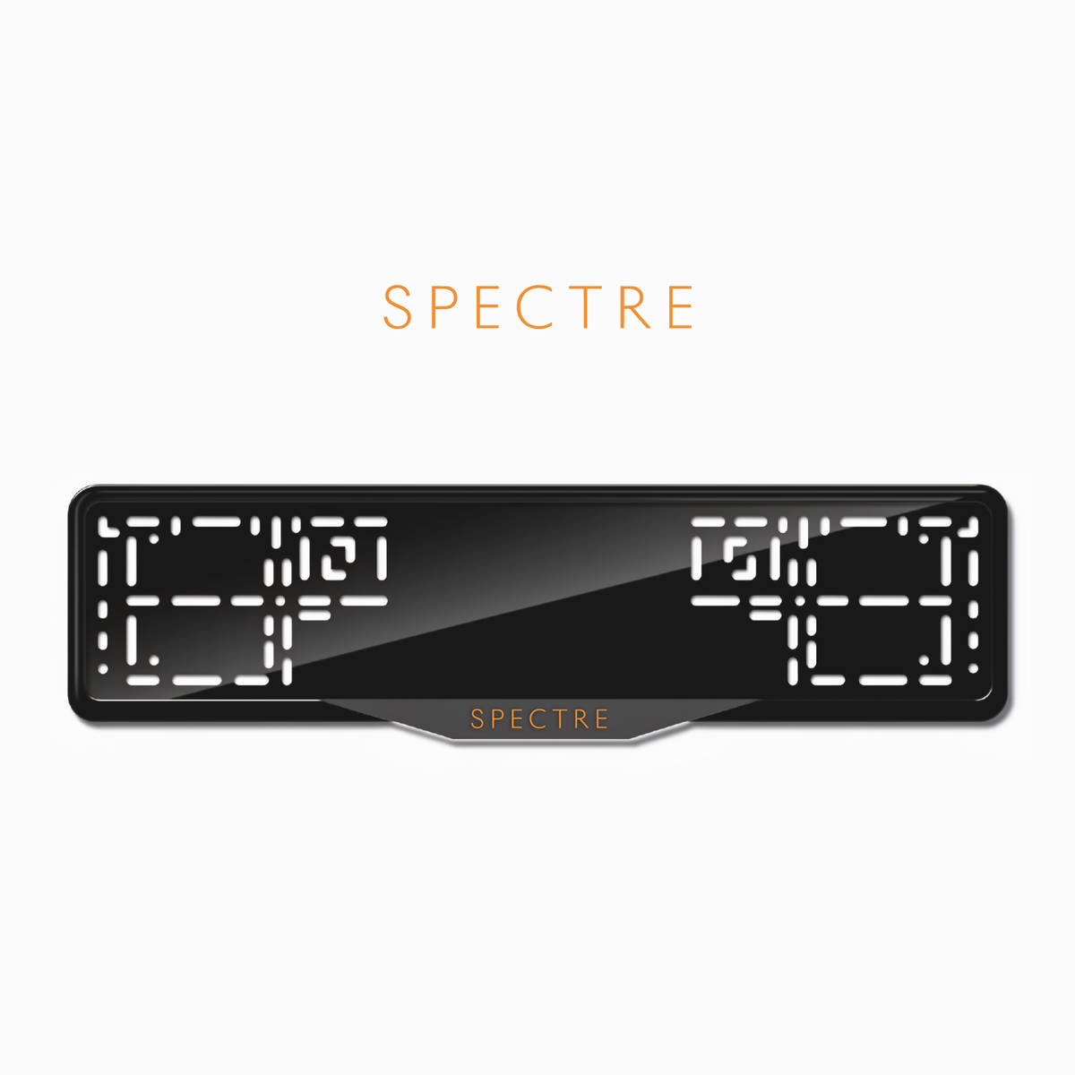 Cadres de plaque d'immatriculation Spectre - Orange Hermès - SATIN