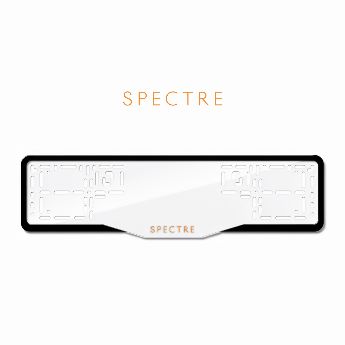 Cadres de plaque d'immatriculation Spectre - Orange Hermès - GLASS