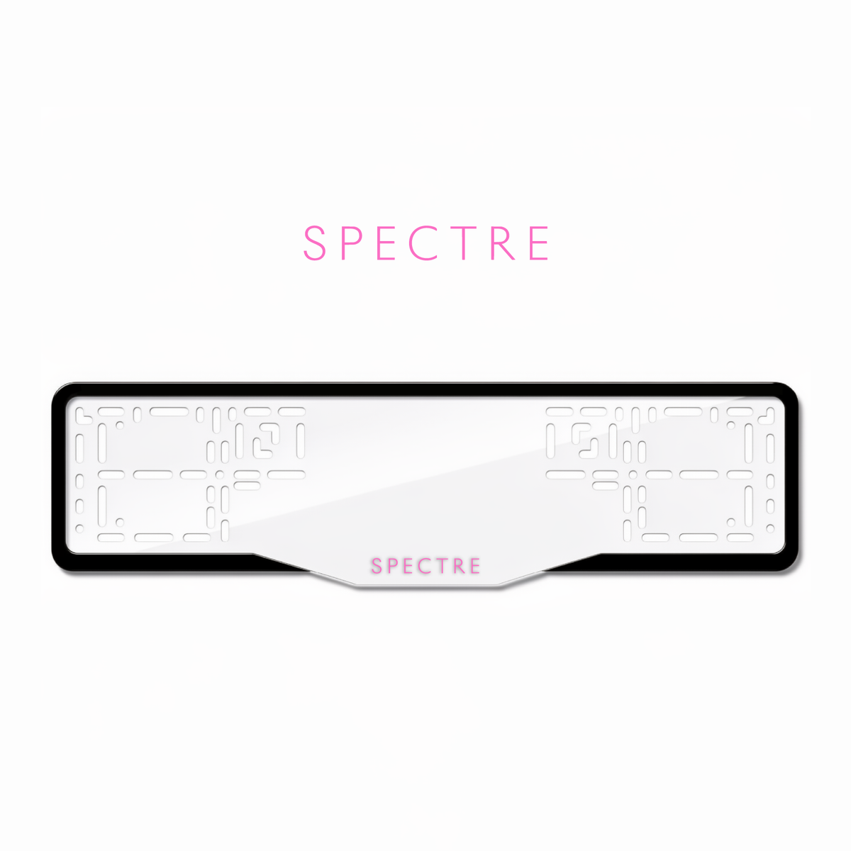Cadres de plaque d'immatriculation Spectre - Rose - GLASS