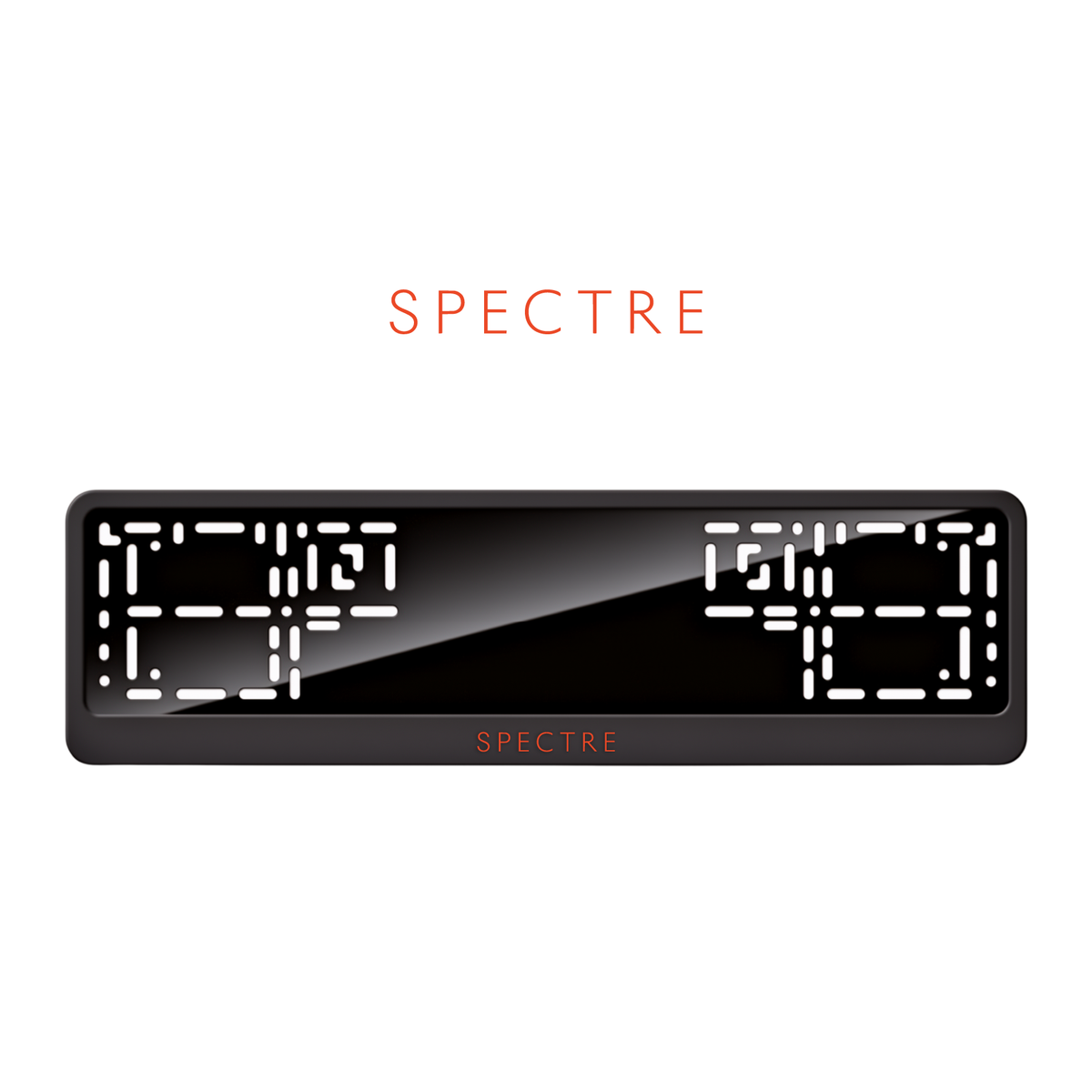 Cadres de plaque d'immatriculation Spectre - Rouge - CLASSIC