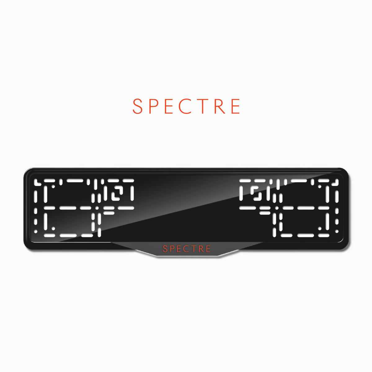 Cadres de plaque d'immatriculation Spectre - Rouge - SATIN