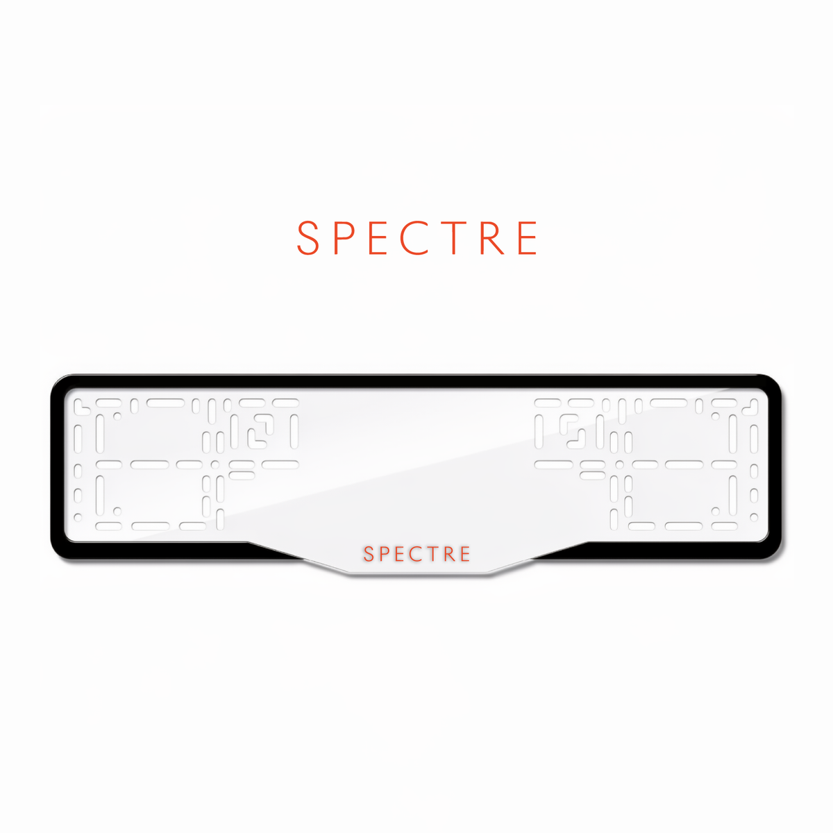 Cadres de plaque d'immatriculation Spectre - Rouge - GLASS