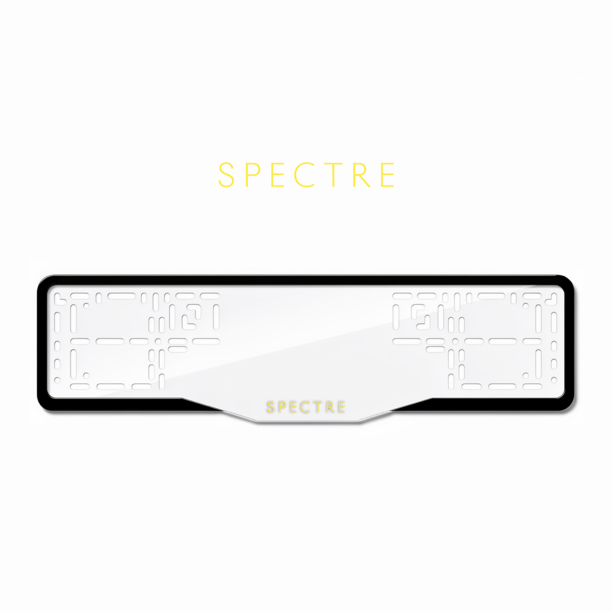Cadres de plaque d'immatriculation Spectre - Jaune - GLASS