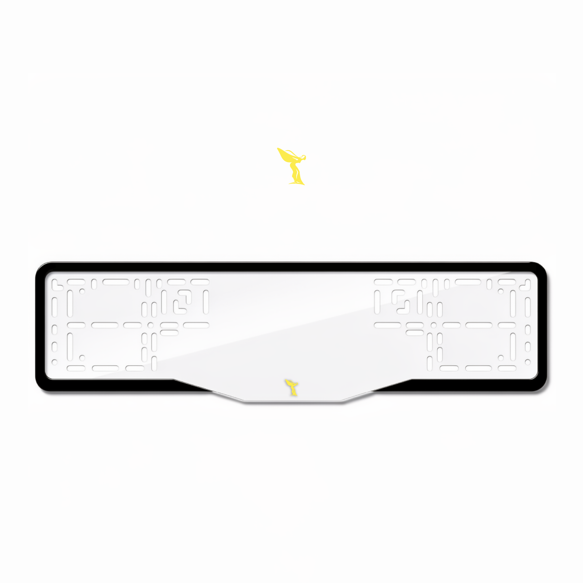 Cadres de plaque d'immatriculation Spirit OF Ecstasy - Jaune - GLASS