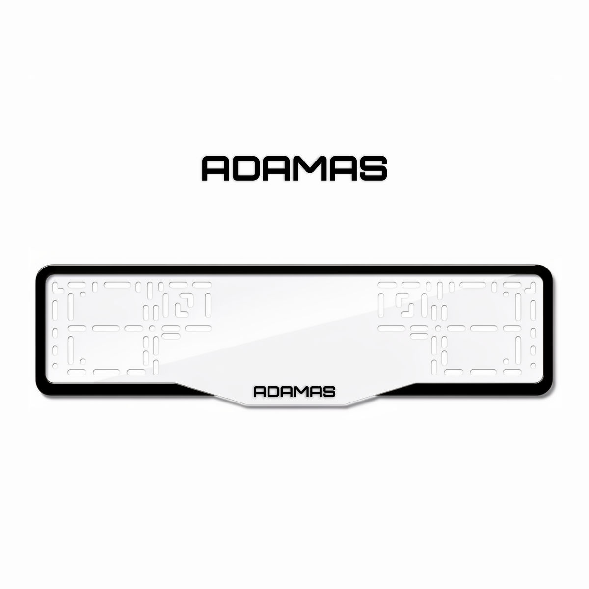 Cadres de plaque d'immatriculation Adamas - Noir - GLASS