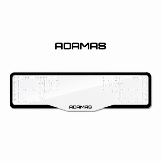 Cadres de plaque d'immatriculation Adamas - Noir - GLASS