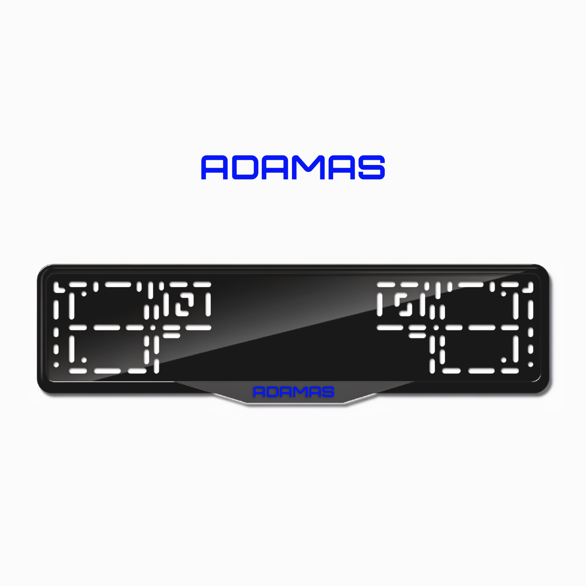 Cadres de plaque d'immatriculation Adamas - Bleu - SATIN