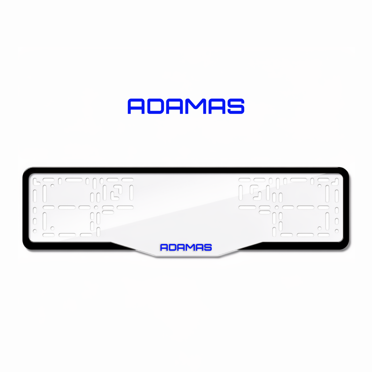 Cadres de plaque d'immatriculation Adamas - Bleu - GLASS
