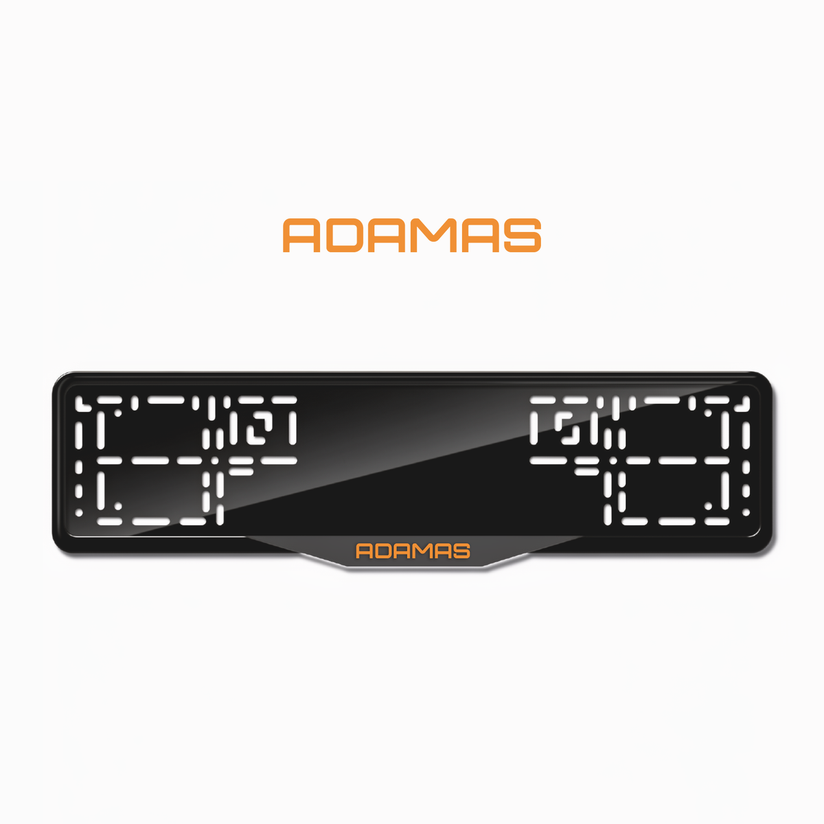 Cadres de plaque d'immatriculation Adamas - Orange Hermès - SATIN