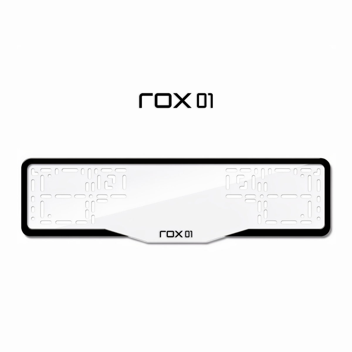 Cadres de plaque d'immatriculation ROX 01 - Noir - GLASS