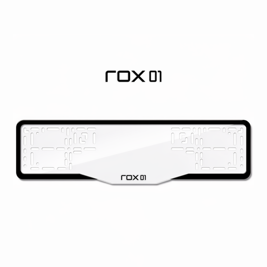 Cadres de plaque d'immatriculation ROX 01 - Noir - GLASS