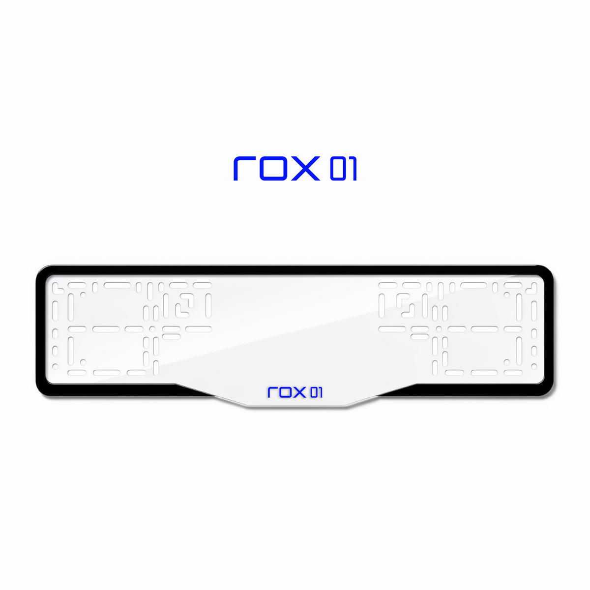 Cadres de plaque d'immatriculation ROX 01 - Bleu - GLASS