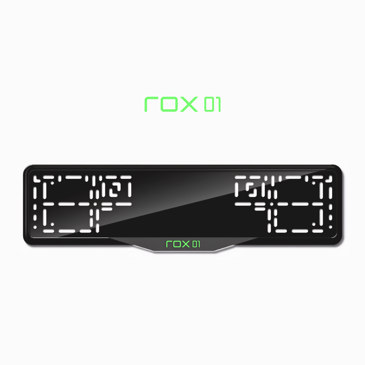 Cadres de plaque d'immatriculation ROX 01 - Vert néon - SATIN