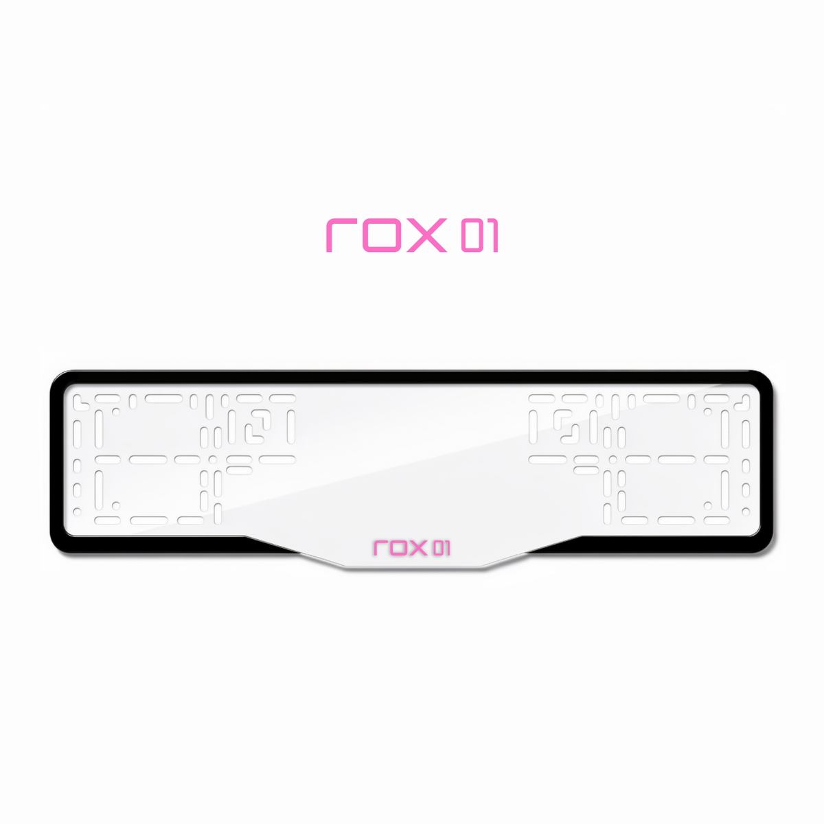 Cadres de plaque d'immatriculation ROX 01 - Rose - GLASS