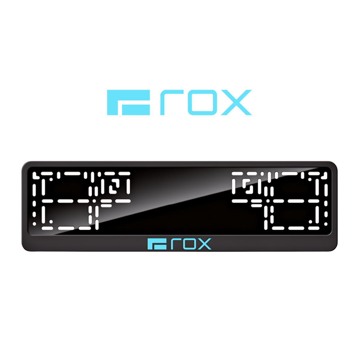 Cadres de plaque d'immatriculation ROX Logo - Bleu Tiffany - CLASSIC