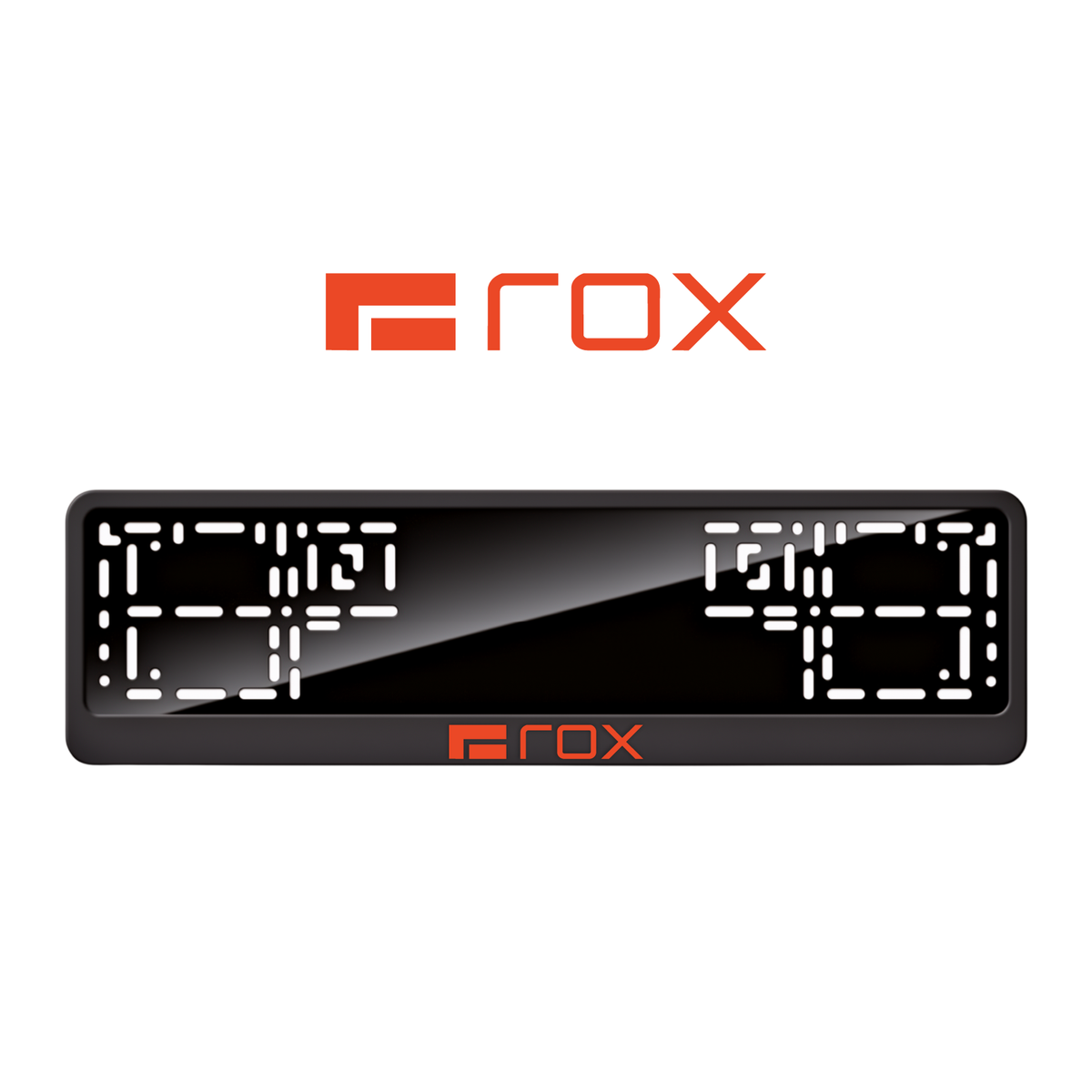 Cadres de plaque d'immatriculation ROX Logo - Rouge - CLASSIC