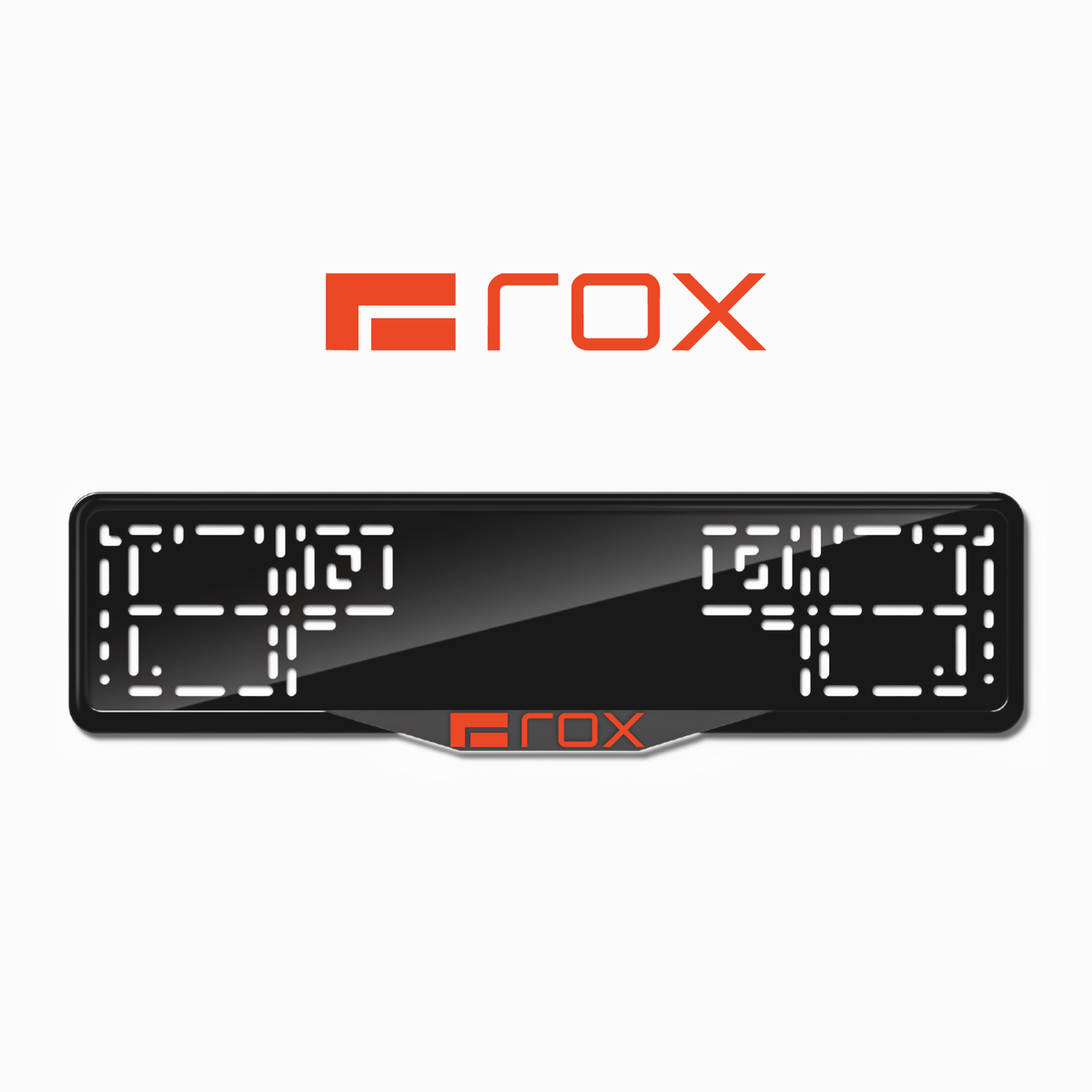 Cadres de plaque d'immatriculation ROX Logo - Rouge - SATIN