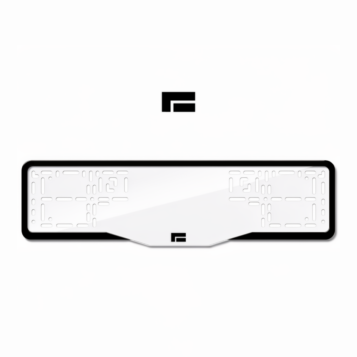 Cadres de plaque d'immatriculation ROX Logo - Noir - GLASS