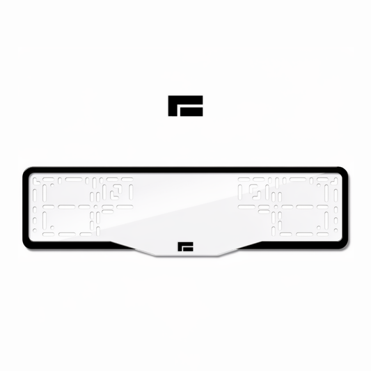Cadres de plaque d'immatriculation ROX Logo - Noir - GLASS