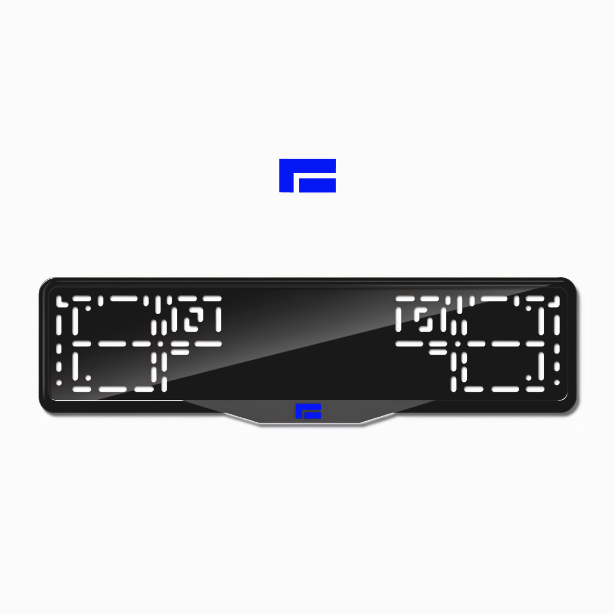 Cadres de plaque d'immatriculation ROX Logo - Bleu - SATIN
