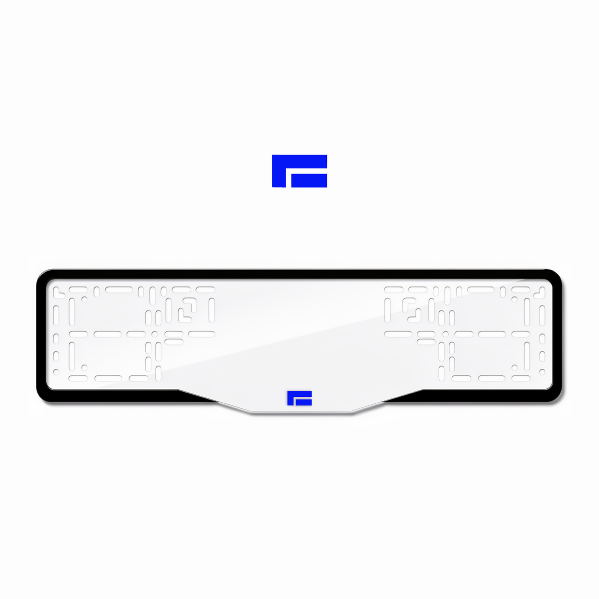 Cadres de plaque d'immatriculation ROX Logo - Bleu - GLASS