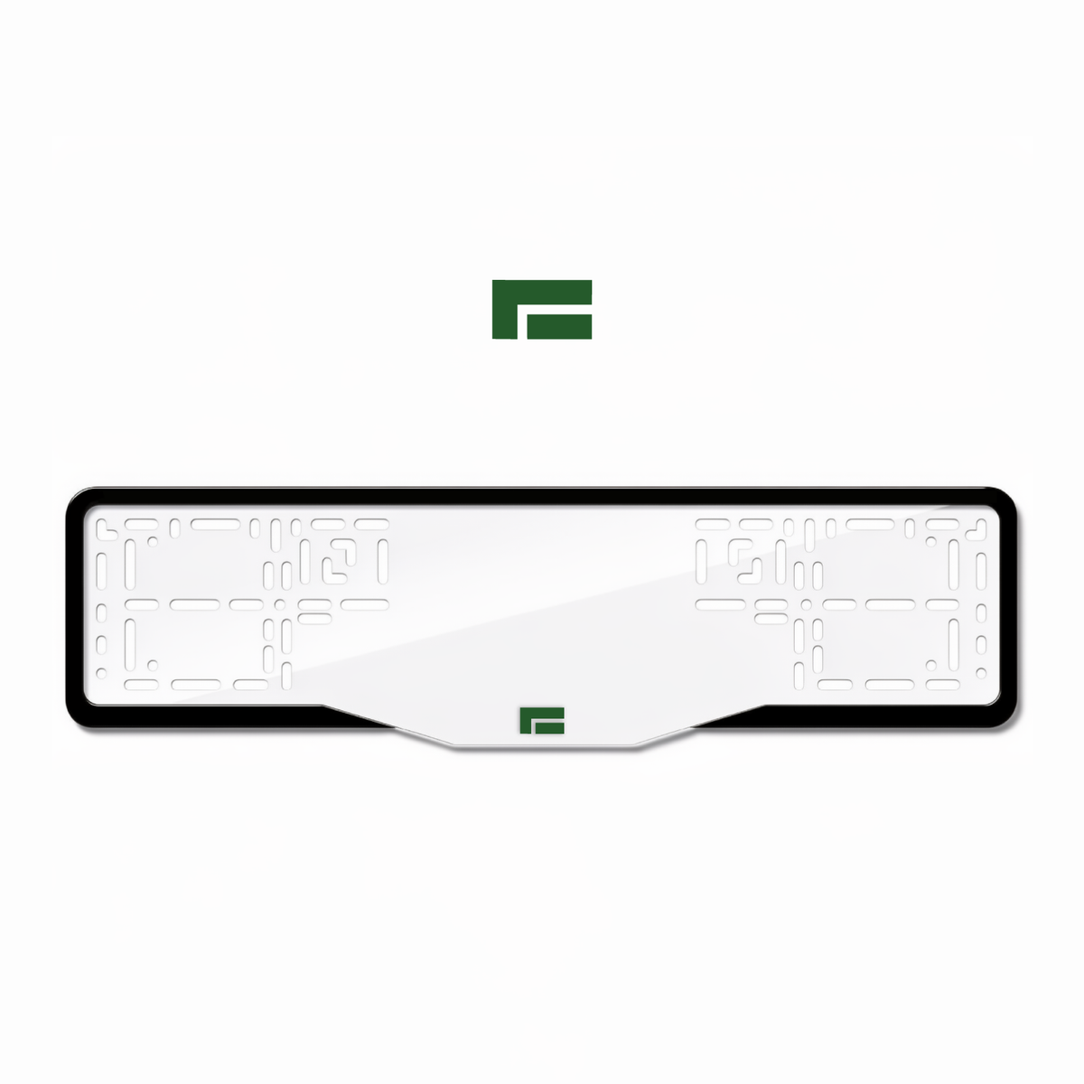 Cadres de plaque d'immatriculation ROX Logo - Vert - GLASS