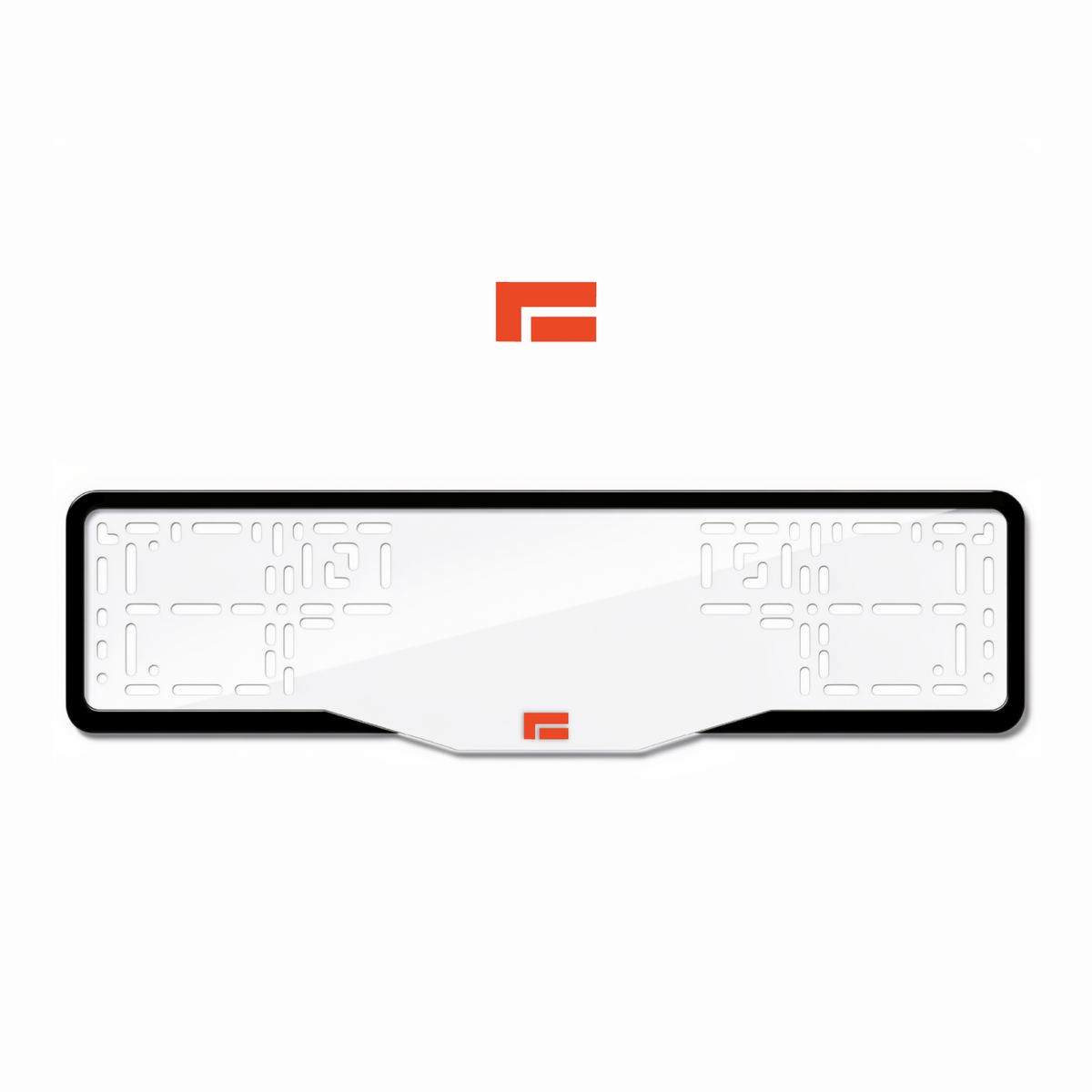 Cadres de plaque d'immatriculation ROX Logo - Rouge - GLASS